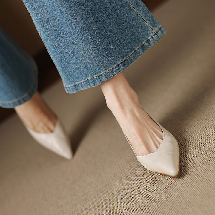 Veler Genuine Leather Heels  Liora Lane Boutique