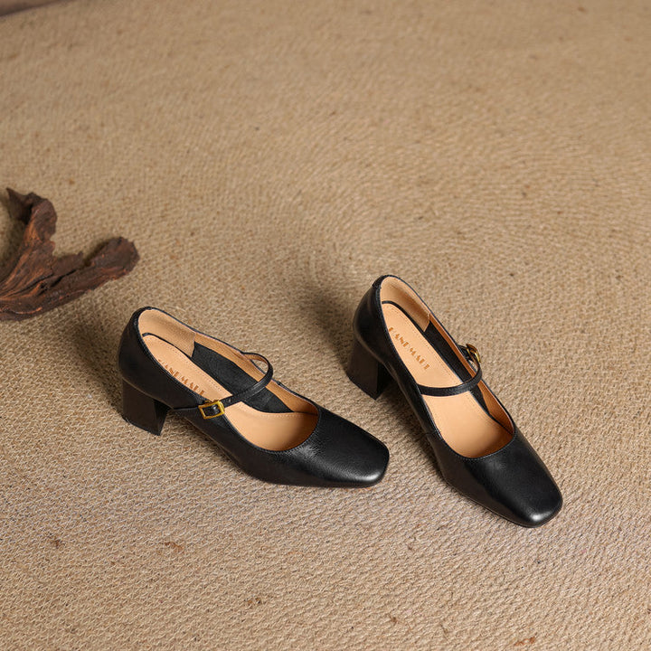 Lenara Genuine Leather Heels  Liora Lane Boutique