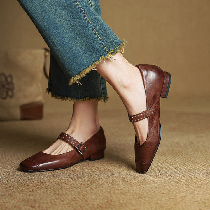 Elry Genuine Leather Shoes  Liora Lane Boutique
