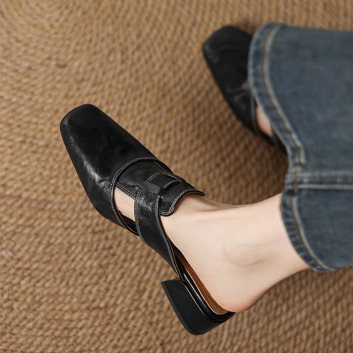 Ivora Genuine Leather Mules  Liora Lane Boutique