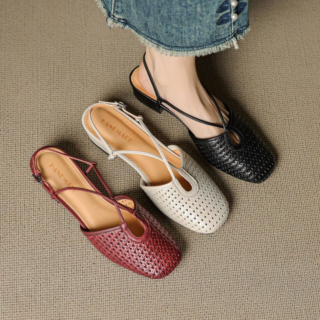 Opal Genuine Leather Slingbacks  Liora Lane Boutique