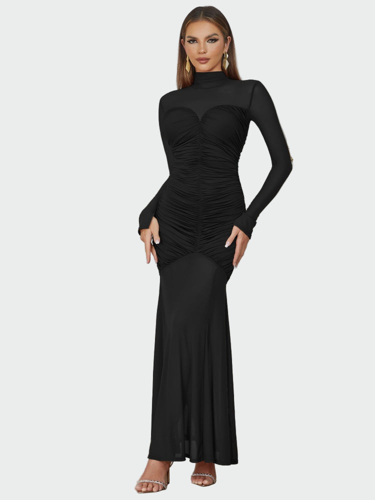 Miravel™ | Cocoa Sheer Elegance Gown Jasmine's Boutique Australia