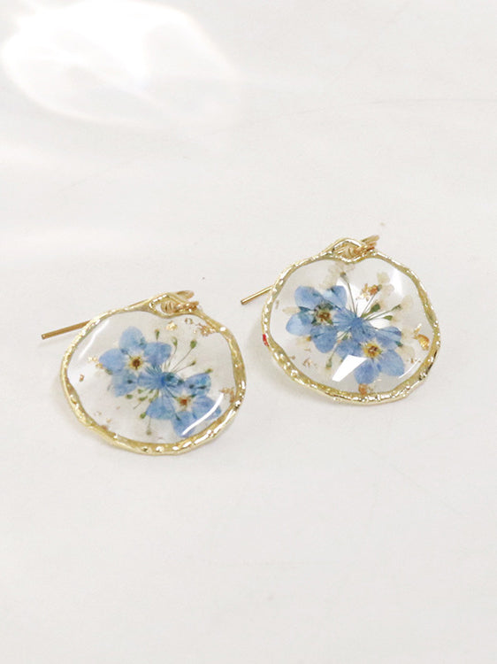 Dried flower earrings in retro country style Jasmine's Boutique Australia