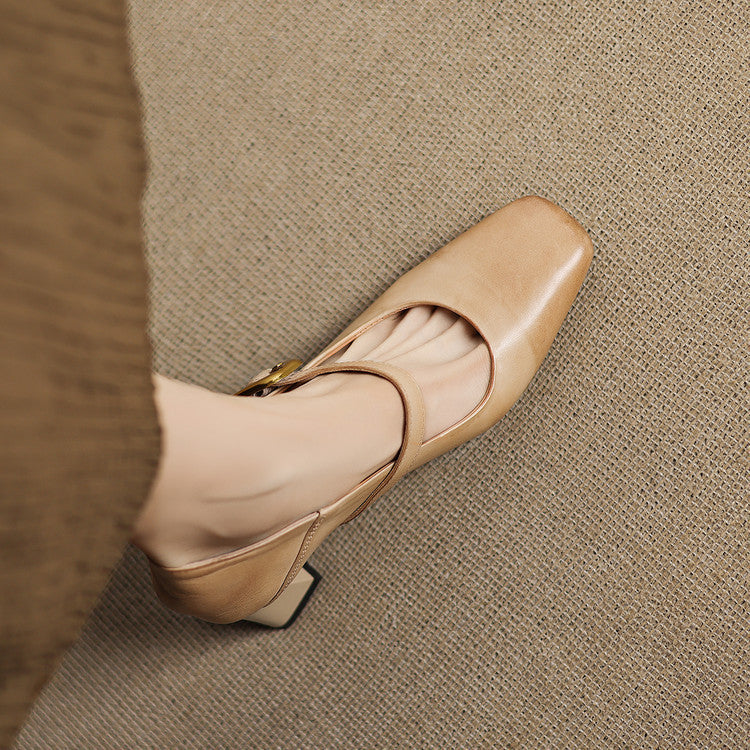 Kelis Genuine Leather Heels  Liora Lane Boutique