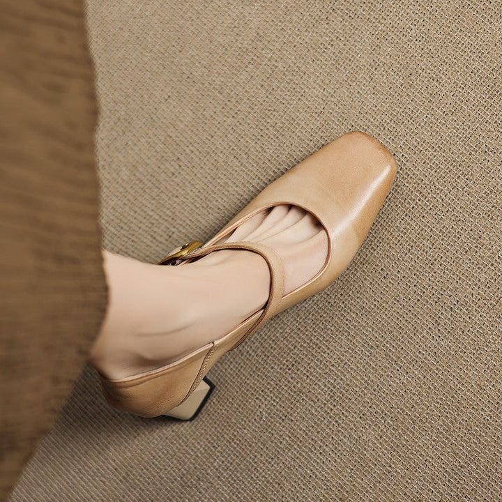 Kelis Genuine Leather Heels  Liora Lane Boutique