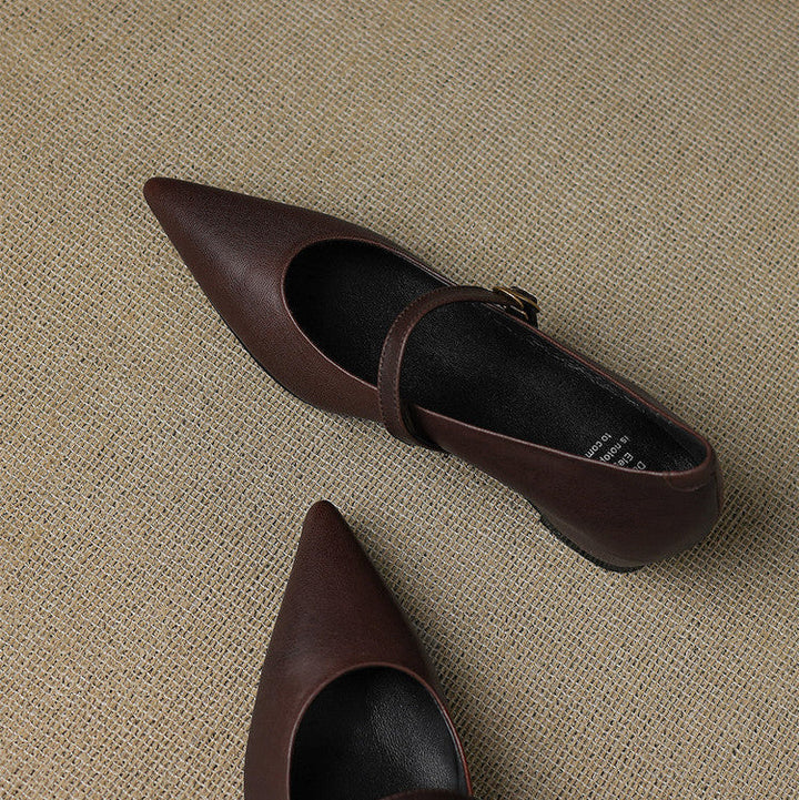 Delia Genuine Leather Heels  Liora Lane Boutique