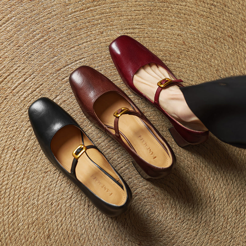 Olea Genuine Leather Heels  Liora Lane Boutique