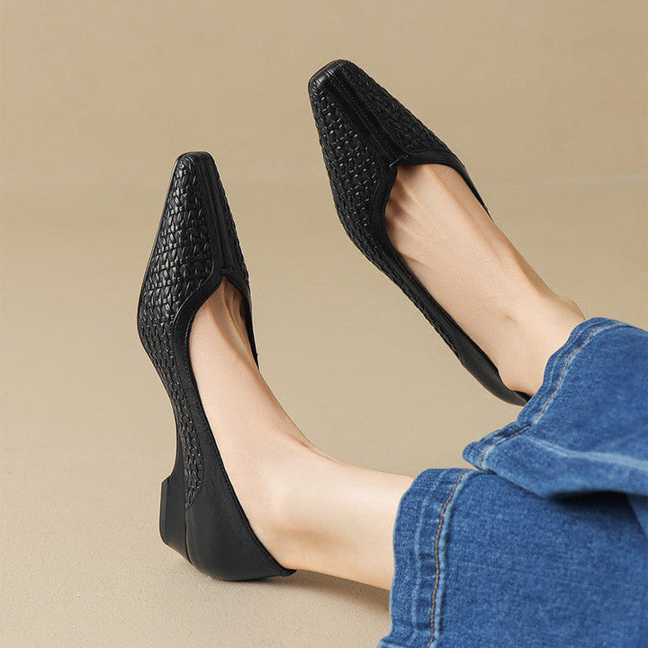 Morissa Genuine Leather Heels  Liora Lane Boutique