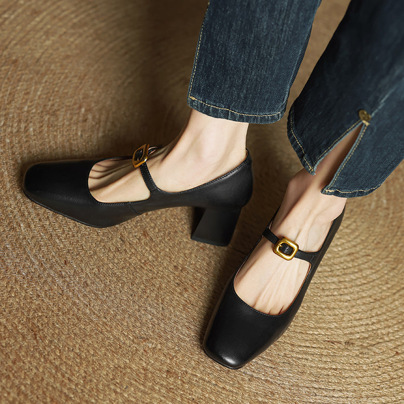 Olea Genuine Leather Heels  Liora Lane Boutique