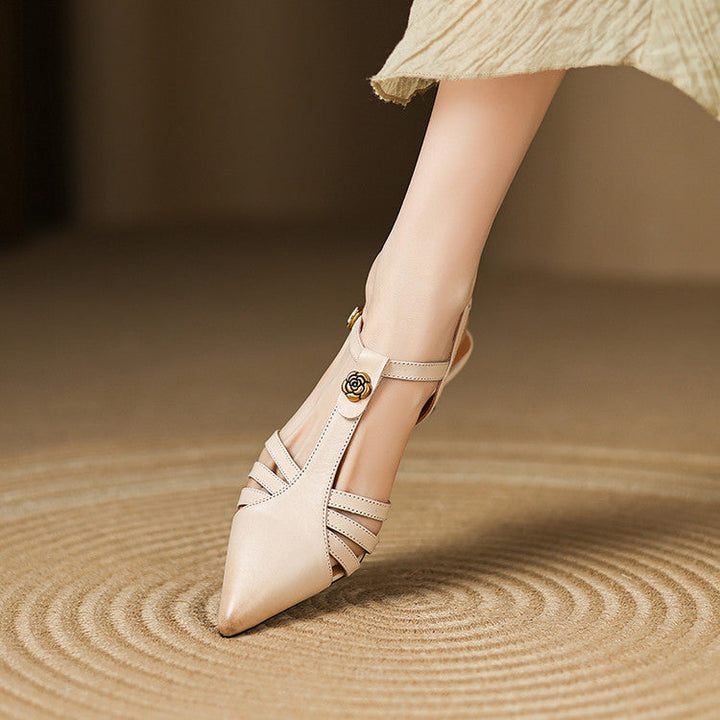 Viara Genuine Leather Heels  Liora Lane Boutique