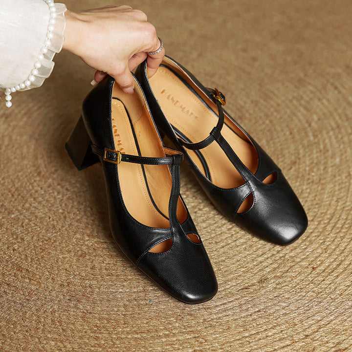 Elora Genuine Leather Heels  Liora Lane Boutique