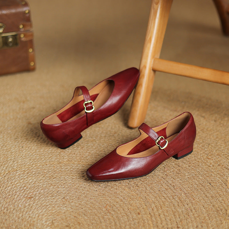 Maira Genuine Leather Heels  Liora Lane Boutique