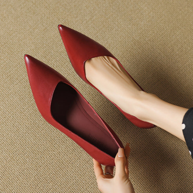 Noira Genuine Leather Heels  Liora Lane Boutique