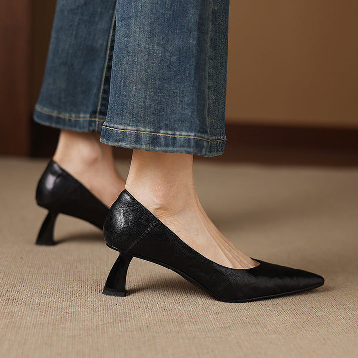 Veler Genuine Leather Heels  Liora Lane Boutique