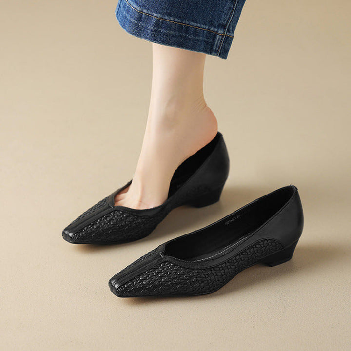 Morissa Genuine Leather Heels  Liora Lane Boutique