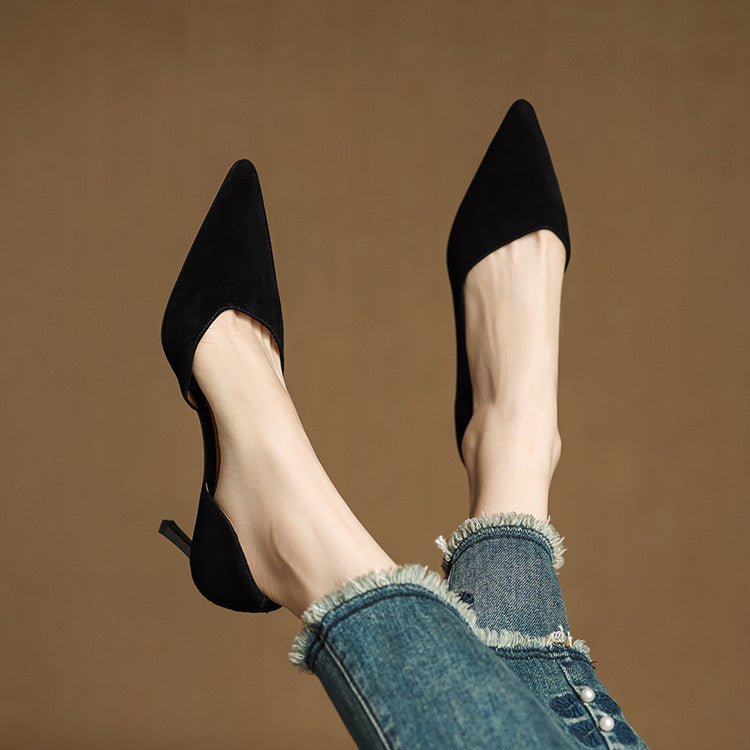 Nuva Genuine Leather Heels  Liora Lane Boutique