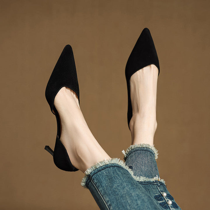 Nuva Genuine Leather Heels  Liora Lane Boutique