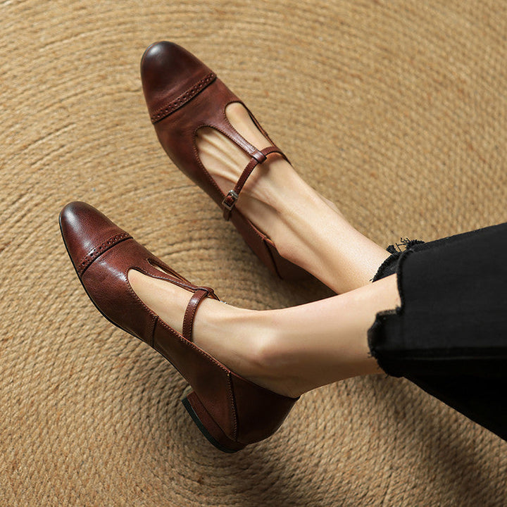 Graneth Genuine Leather Flats  Liora Lane Boutique