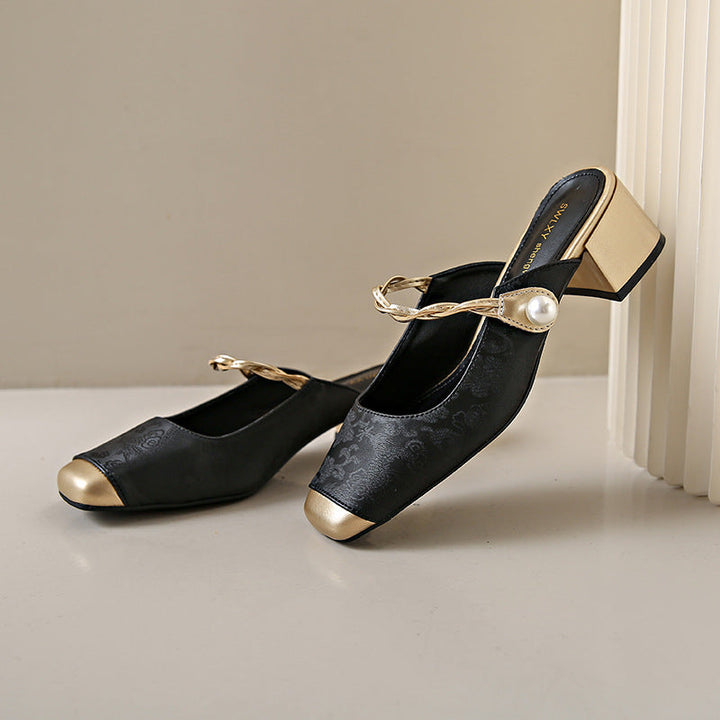 Melina Genuine Leather Mules  Liora Lane Boutique