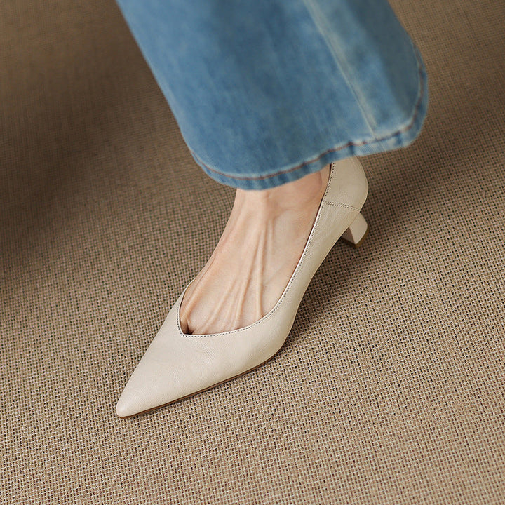 Veler Genuine Leather Heels  Liora Lane Boutique