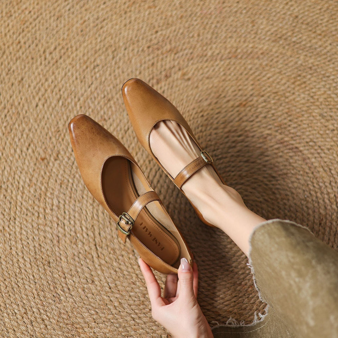 Maira Genuine Leather Heels  Liora Lane Boutique