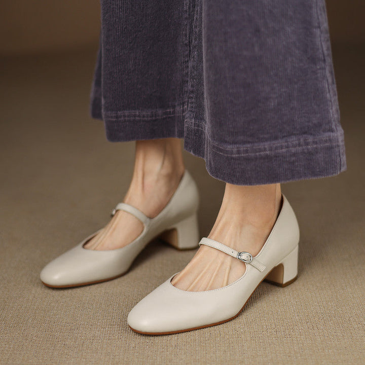 Cadrel Genuine Leather Pumps  Liora Lane Boutique  Cream / 9.5 109.99