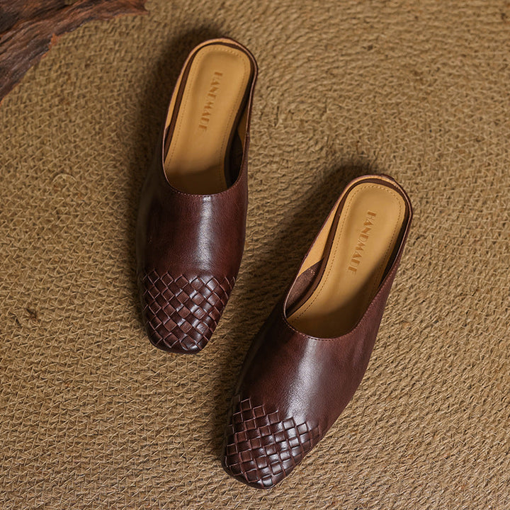 Dalvi Genuine Leather Mules  Liora Lane Boutique