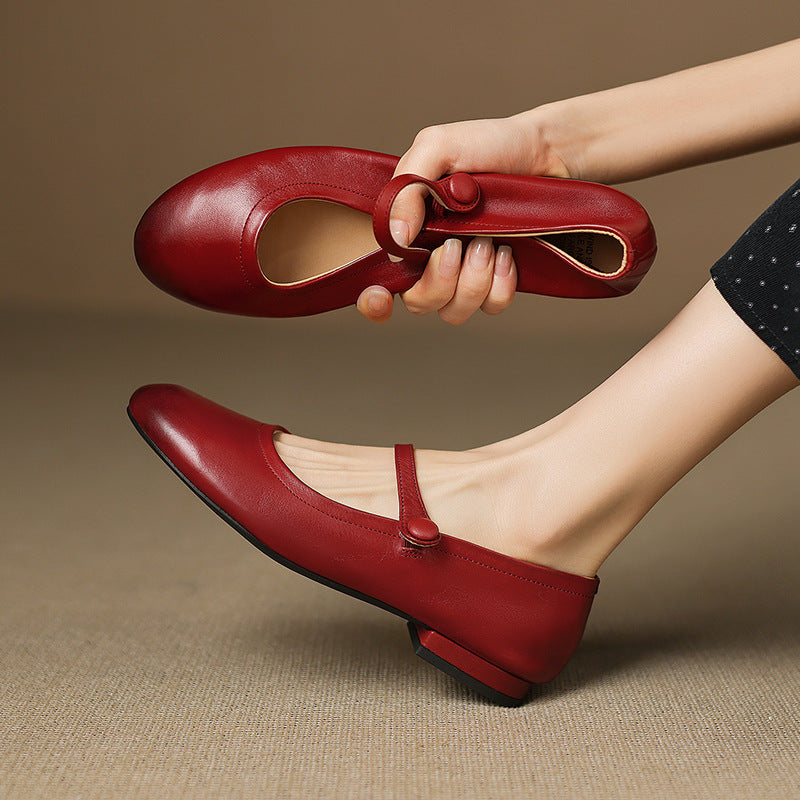 Civra Genuine Leather Shoes  Liora Lane Boutique  Maroon / 9.5 109.99