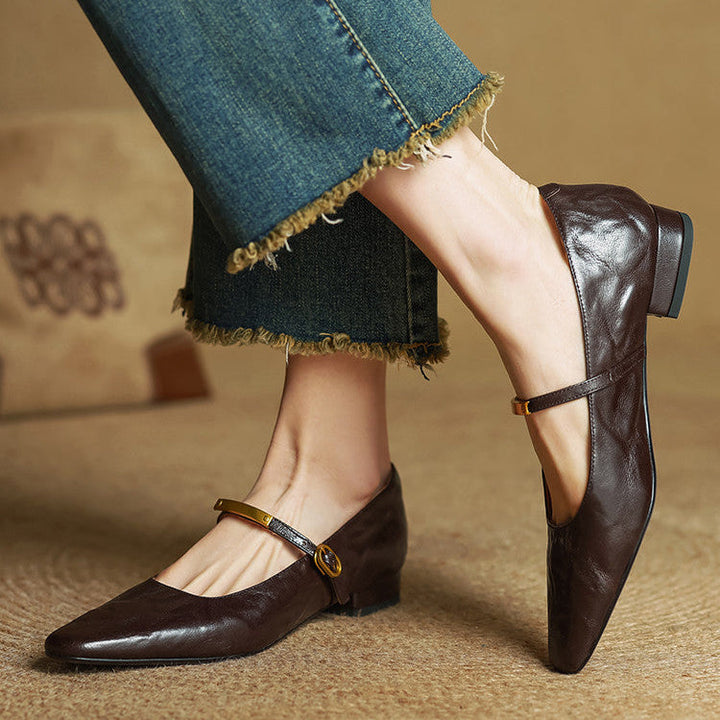 Merlot Genuine Leather Pumps  Liora Lane Boutique  Brown / 9.5 119.99