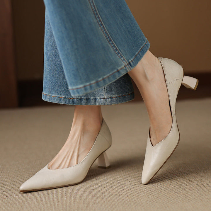 Veler Genuine Leather Heels  Liora Lane Boutique