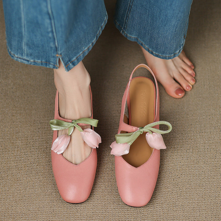 Tulip Genuine Leather Slingbacks  Liora Lane Boutique