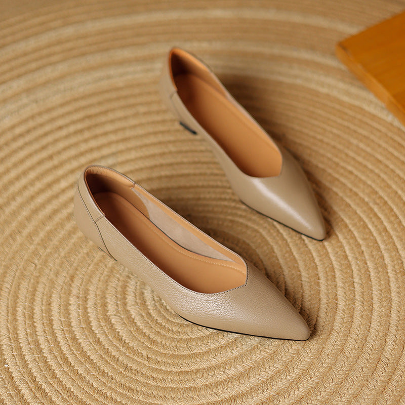 Nera Genuine Leather Heels  Liora Lane Boutique