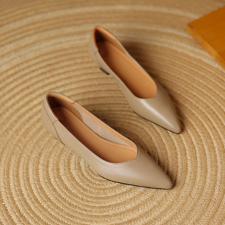 Nera Genuine Leather Heels  Liora Lane Boutique