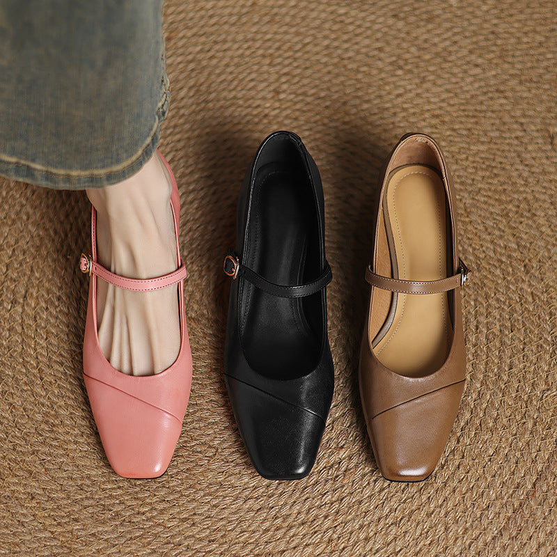 Clarette Genuine Leather Heels  Liora Lane Boutique