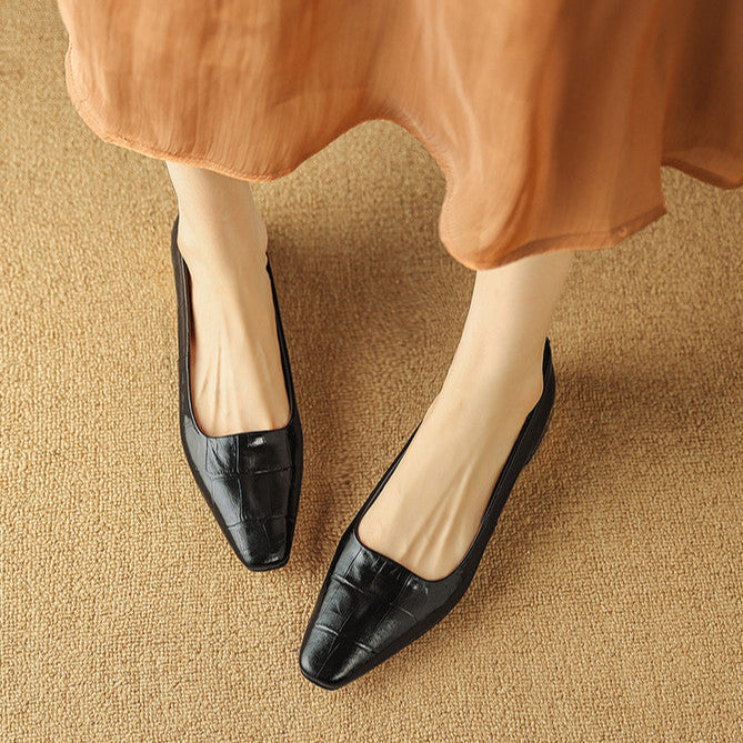 Celene Genuine Leather Heels  Liora Lane Boutique