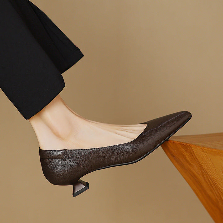 Nera Genuine Leather Heels  Liora Lane Boutique