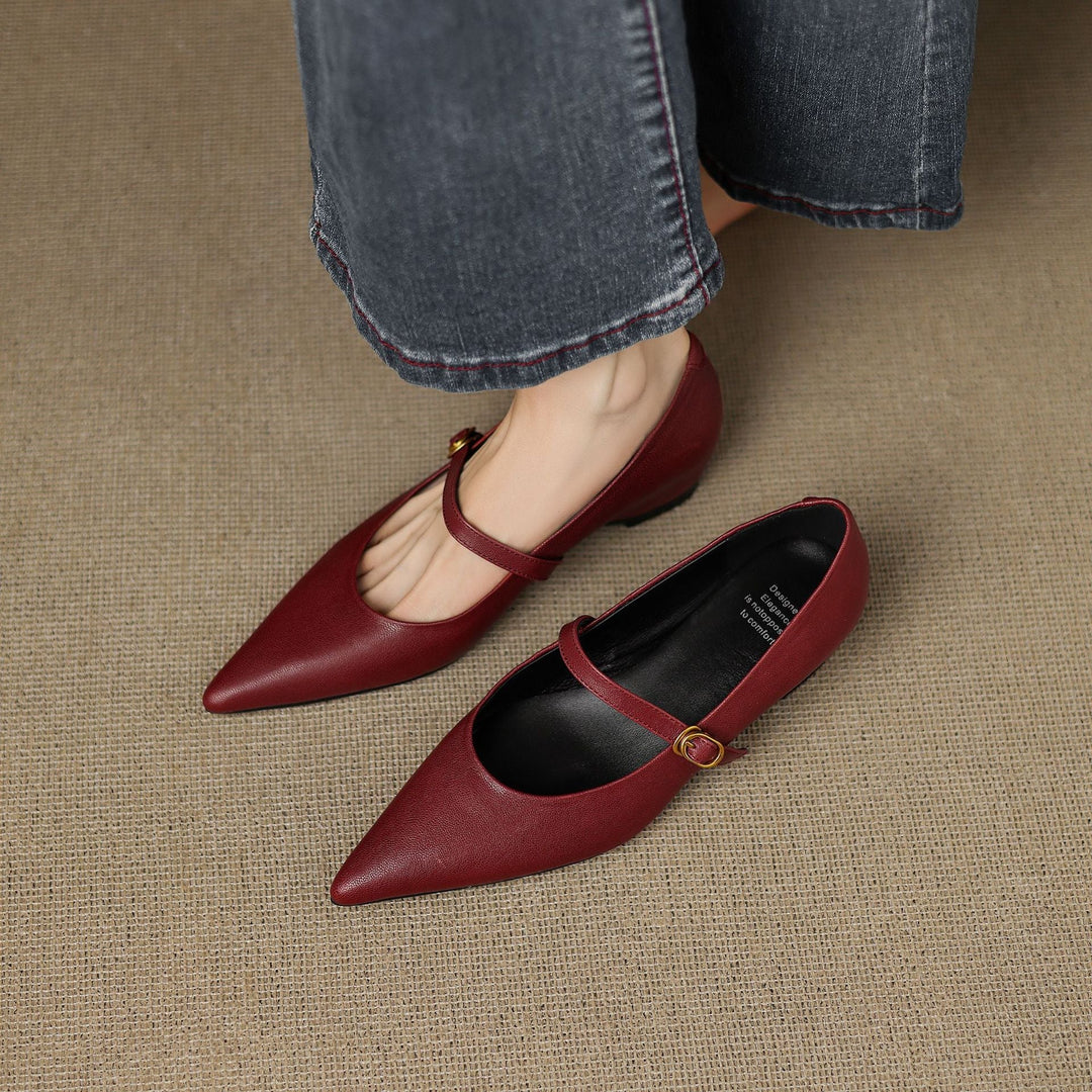 Delia Genuine Leather Heels  Liora Lane Boutique