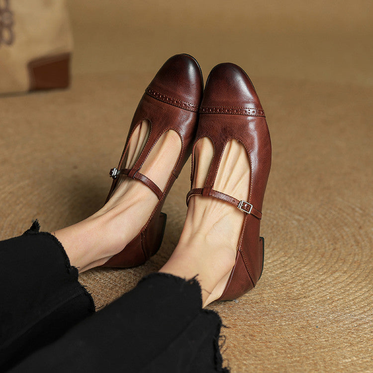 Graneth Genuine Leather Flats  Liora Lane Boutique