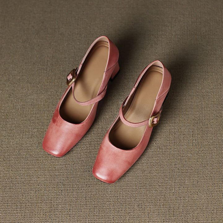 Kelis Genuine Leather Heels  Liora Lane Boutique