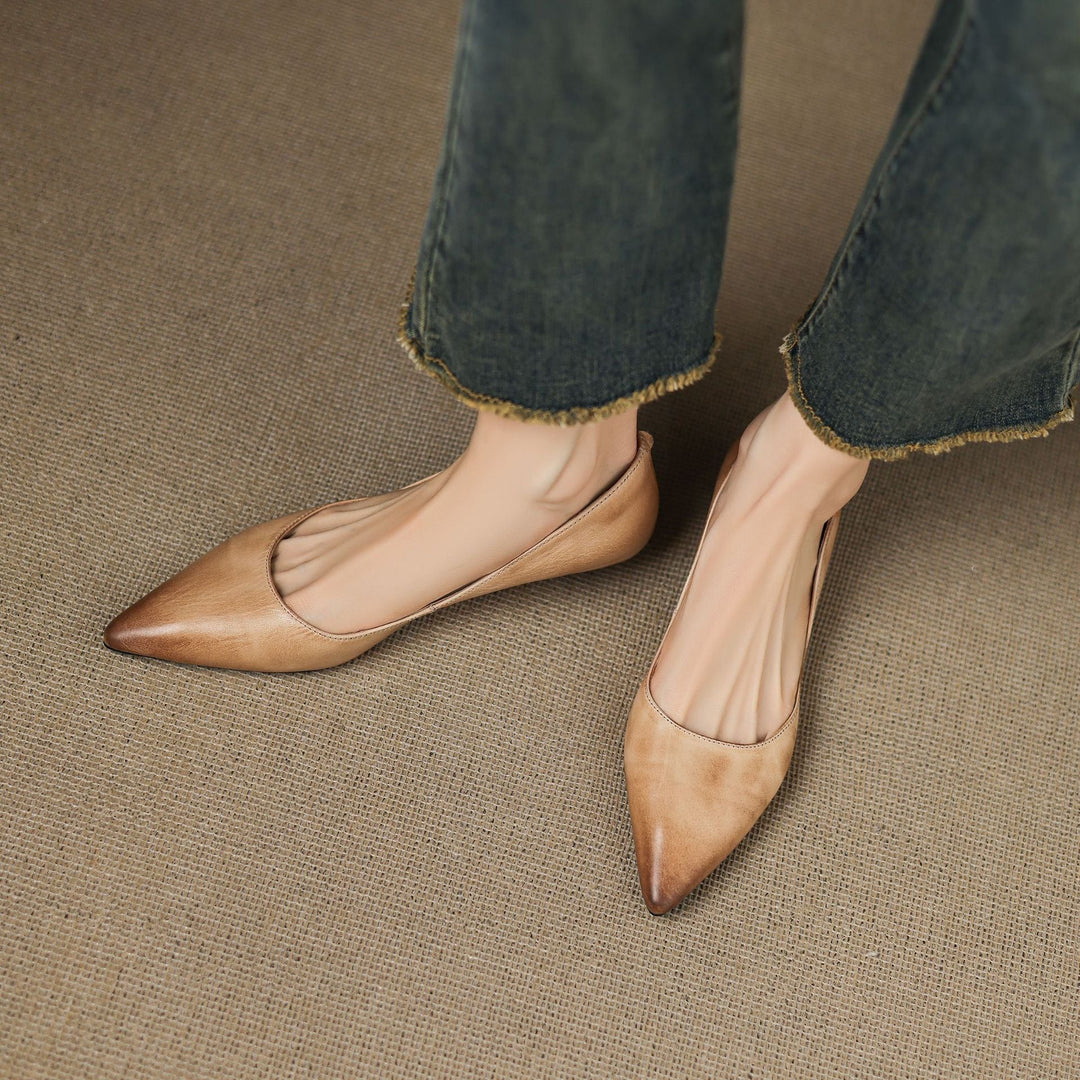 Irella Genuine Leather Flats  Liora Lane Boutique