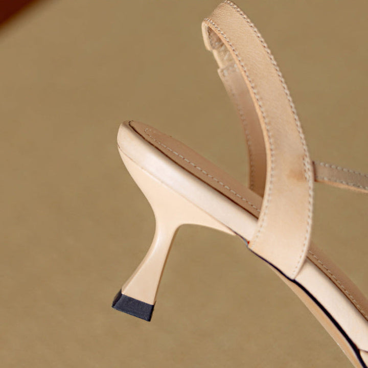 Dahlia Genuine Leather Heels  Liora Lane Boutique