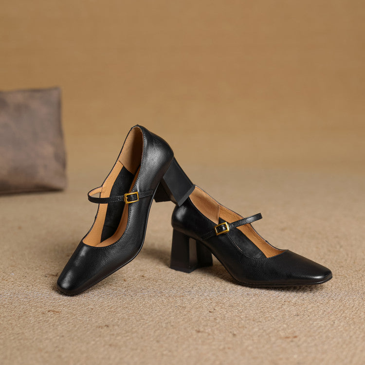 Lenara Genuine Leather Heels  Liora Lane Boutique