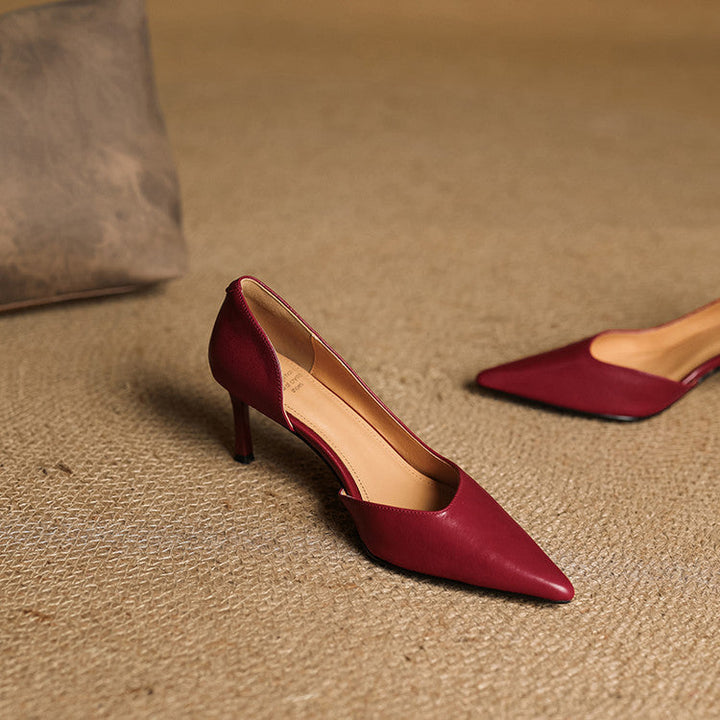 Nuva Genuine Leather Heels  Liora Lane Boutique