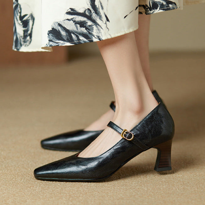 Estel Genuine Leather Heels  Liora Lane Boutique