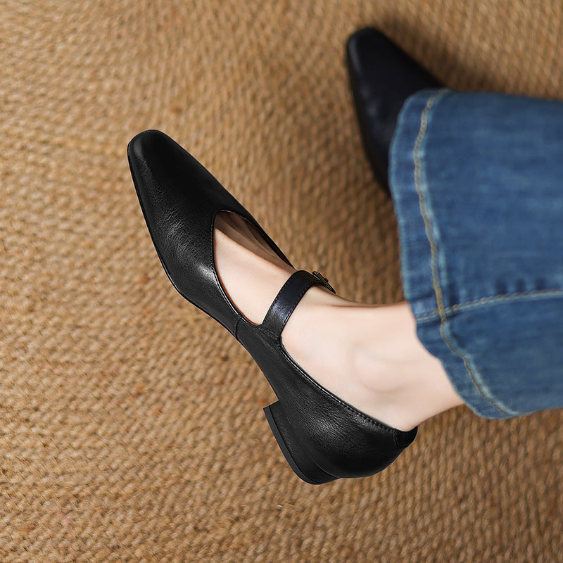 Maira Genuine Leather Heels  Liora Lane Boutique