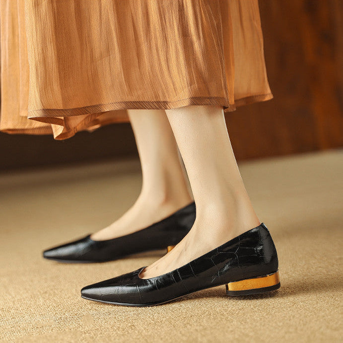 Celene Genuine Leather Heels  Liora Lane Boutique