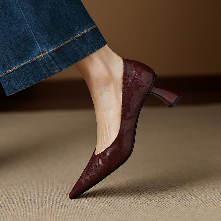 Veler Genuine Leather Heels  Liora Lane Boutique