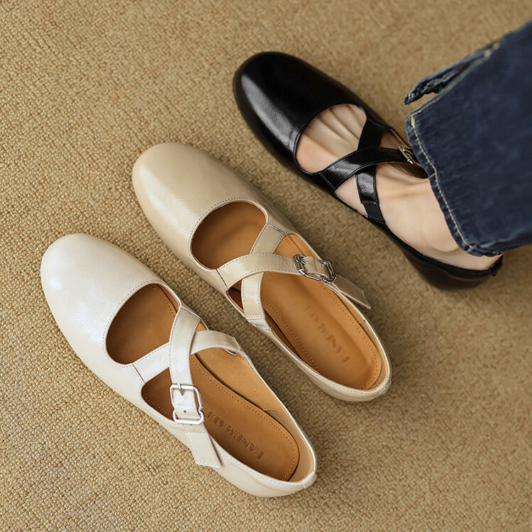 Nyra Genuine Leather Shoes  Liora Lane Boutique