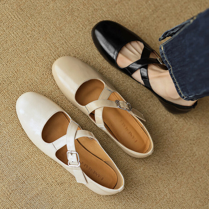 Nyra Genuine Leather Shoes  Liora Lane Boutique