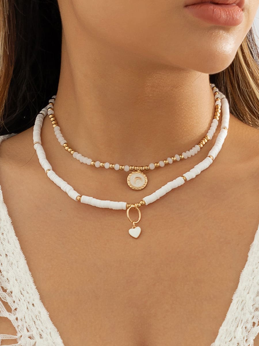 Boho Heart Crystal Necklace Jasmine's Boutique Australia